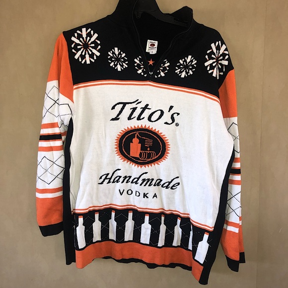 Tito’s Handmade Vodka Other - Tito’s holiday sweater crew neck with zipper